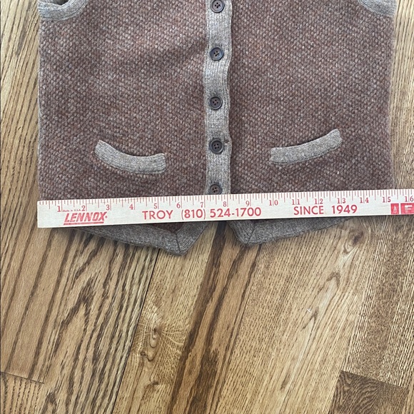 Ralph Lauren wool cashmere sweater vest size large preppy quiet luxury brown - Picture 9 of 13